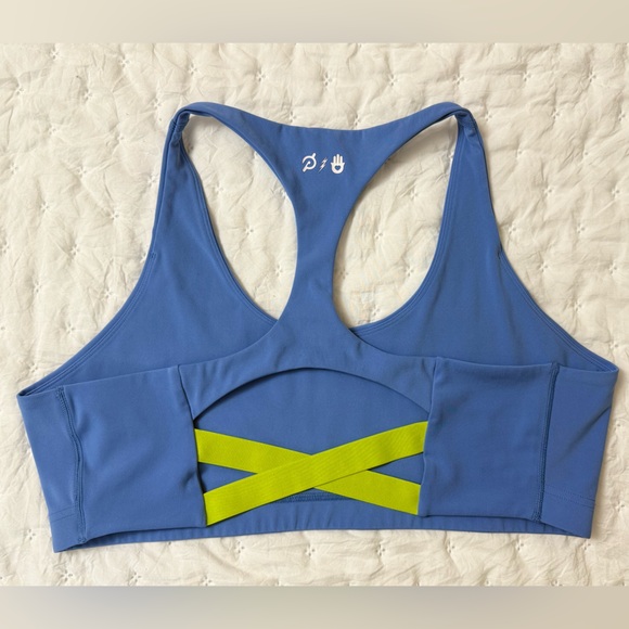 Spiritual Gangster “Knockout” Blue/Yellow 
Sports Bra Kendall Toole Peloton XXL - Picture 3 of 7